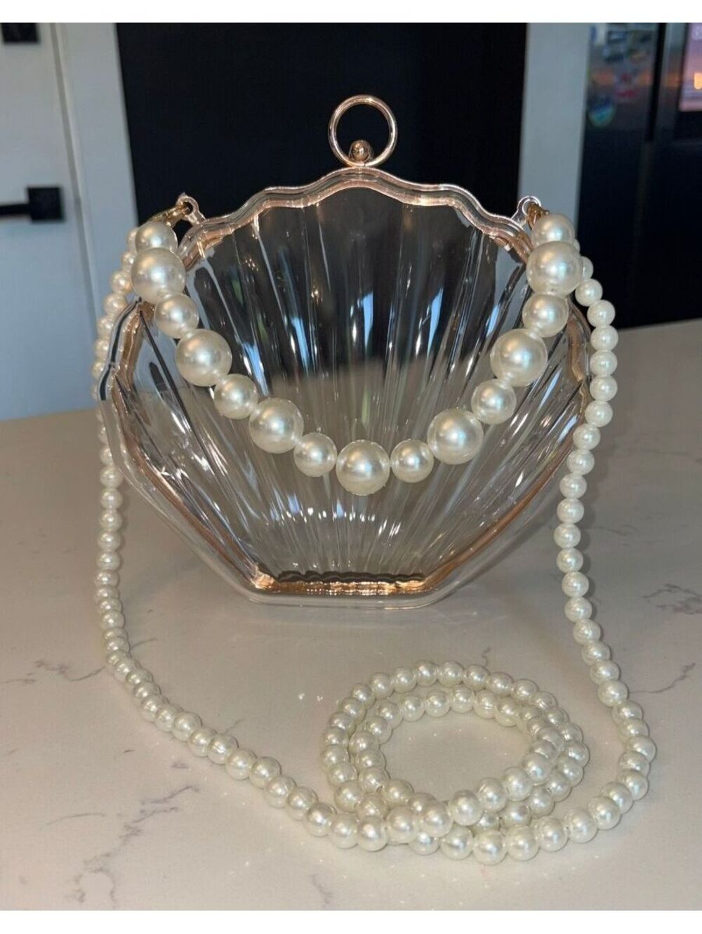 NWOT Shell Clutch Bag